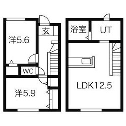 樽川7線2号 徒歩4分 1-2階の物件間取画像